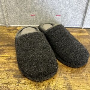 DF by Dearfoams Mens Slippers Shoes Size M US 9-10 Gray Comfort Slip Resistent